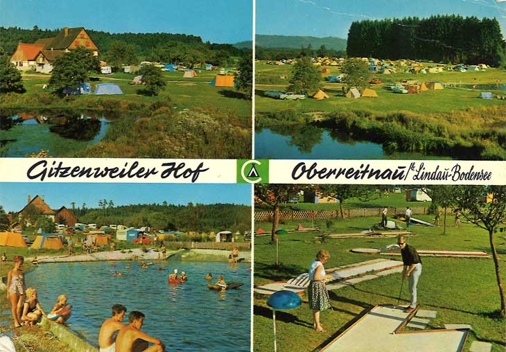 Historische Farb-Postkarte vom GITZ